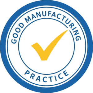 Good manufacturing practice (gmp) certification icon for quality and industry standards